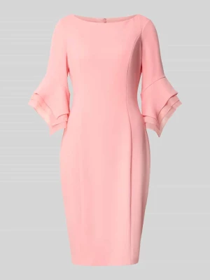 Koktajlowa sukienka do kolan z okrągłym dekoltem Adrianna Papell