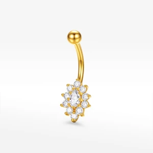 Kolczyk do pępka z białymi cyrkoniami Filipowicz