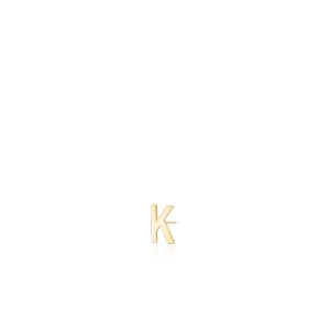W.KRUK - Kolczyk złoty literka K