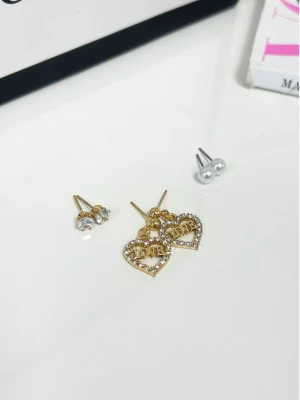 Kolczyki 3 pary LOVE -złote  magmac 