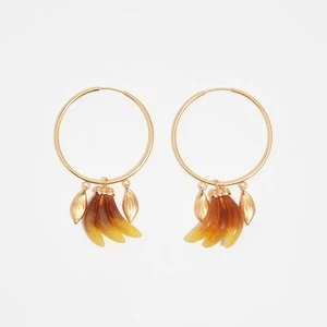 Kolczyki banany szczotkowane złoto BIMBA Y LOLA