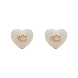 Kolczyki Coach Enamel Heart Stud Earrings 37479226GLD100 Srebrny