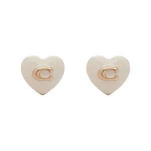 Kolczyki Coach Enamel Heart Stud Earrings 37479226GLD100 Srebrny