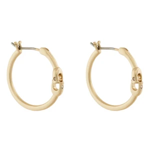 Kolczyki Coach Signature Hoop Earrings 37408160GLD710 Złoty