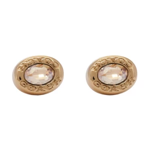 Kolczyki Coach Signature Logo Stone Stud Earrings 37335729GLD230 Złoty