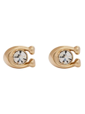 Kolczyki Coach Signature Stone Stud Earrings 37440614GLD110 Złoty