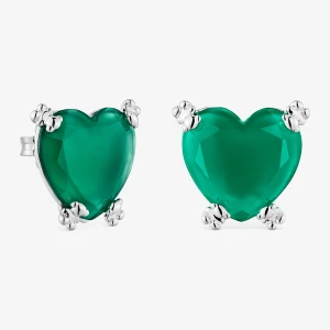 Kolczyki Color Pills Ze Srebra Z Oszlifowanym Chalcedonem W Kształcie Serca - Tous