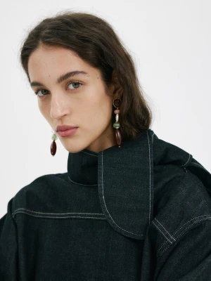 Kolczyki długie łączone brązowy - Kobieta - Rozmiar uniwersalny - MANGO