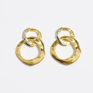 Kolczyki faktura dwukolorowe BIMBA Y LOLA