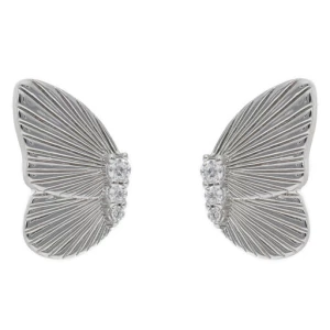 Kolczyki Fossil Butterflies JFS00621040 Silver