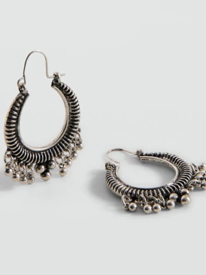 Kolczyki koralikowe koła srebrny - Dziewczyna - Rozmiar uniwersalny - MANGO TEEN