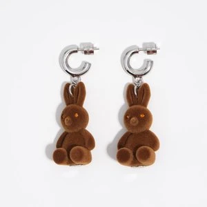 Kolczyki koła flokowane brązowe BIMBA Y LOLA