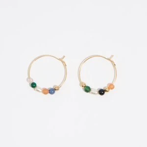 Kolczyki koła kamyczki i perły BIMBA Y LOLA