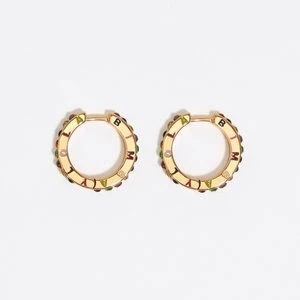 Kolczyki koła logo i kryształki wielobarwne BIMBA Y LOLA