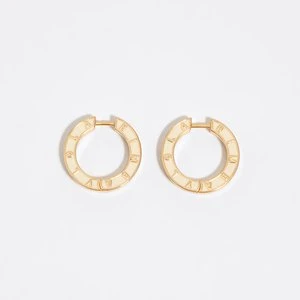 Kolczyki koła logo kość słoniowa BIMBA Y LOLA