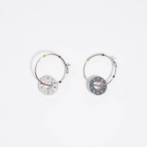 Kolczyki koła logo srebrne BIMBA Y LOLA