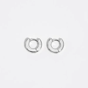 Kolczyki koła mini kryształki serce srebrne BIMBA Y LOLA