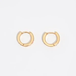 Kolczyki koła mini złote logo wielobarwne BIMBA Y LOLA