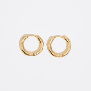 Kolczyki koła nieregularne małe złote matowe BIMBA Y LOLA