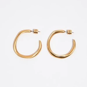 Kolczyki koła nieregularne złote matowe BIMBA Y LOLA