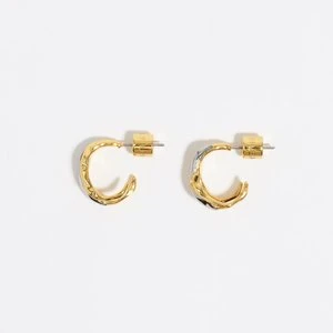 Kolczyki koła podwójne faktura dwukolorowe BIMBA Y LOLA