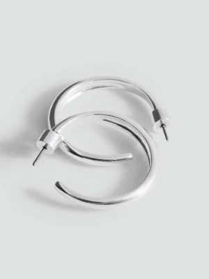 Kolczyki koła srebrny - Kobieta - Rozmiar uniwersalny - MANGO