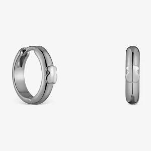 Kolczyki Kreolki Z Ciemnego Srebra 12 Mm Z Misiem Tous Basics - Tous