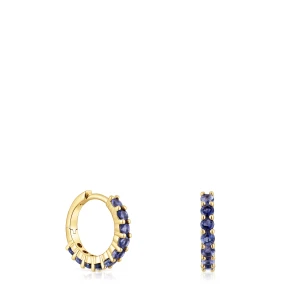 Kolczyki Kreolki Ze Złota Z Iolitami Daisy - Tous Rozmiar