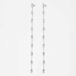 Kolczyki kryształki i łańcuszek srebro z efektem postarzenia BIMBA Y LOLA