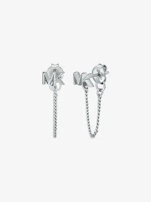 Kolczyki łańcuszkowe z logo ze srebra próby 925 pokrytego metalem szlachetnym Michael Kors