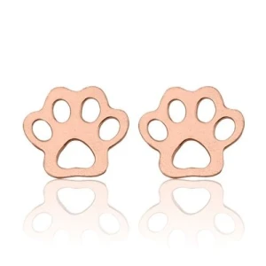 Kolczyki łapki z różowego złota SOTHO