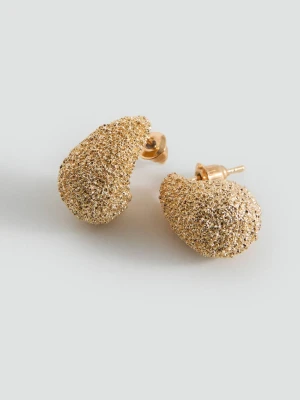 Kolczyki łezki z teksturą złoty - Dziewczyna - Rozmiar uniwersalny - MANGO TEEN