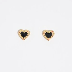 Kolczyki logos serce czarne BIMBA Y LOLA