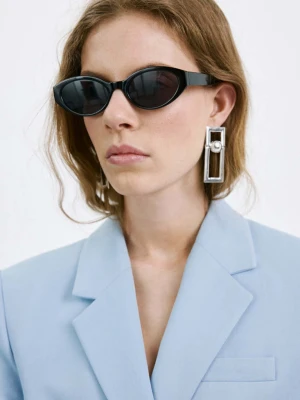 Kolczyki metalowe przywieszki srebrny - Kobieta - Rozmiar uniwersalny - MANGO