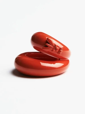 Kolczyki nauszne metalowe kółka kolorowe PATRIZIA PEPE