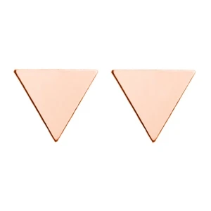 Kolczyki pełne trójkąty z różowego złota SOTHO