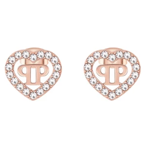Kolczyki PHILIPP PLEIN Plein Rocked Heart PJZEA10EU Różowy