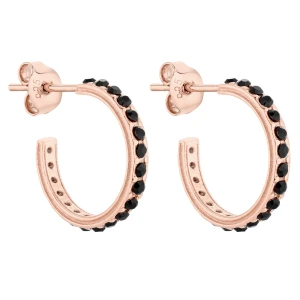 Kolczyki półkola z różowego złota SOTHO