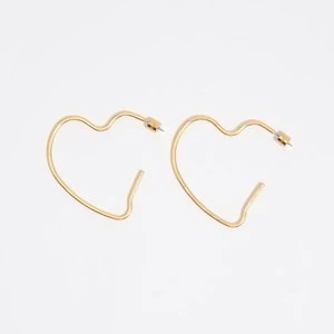 Kolczyki serce złote matowe BIMBA Y LOLA