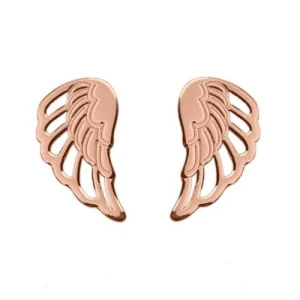 Kolczyki skrzydełka z różowego złota SOTHO