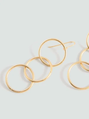 Kolczyki splecione koła złoty - Dziewczyna - Rozmiar uniwersalny - MANGO TEEN