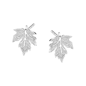 Kolczyki srebrne - liście - Flora Flora - Biżuteria YES