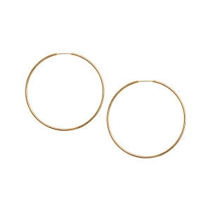 Kolczyki srebrne pozłacane - koła - Simple Simple - Biżuteria YES