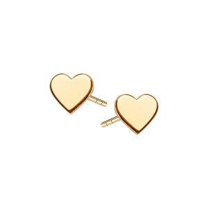Kolczyki srebrne pozłacane - serce - Hearts Hearts - Biżuteria YES