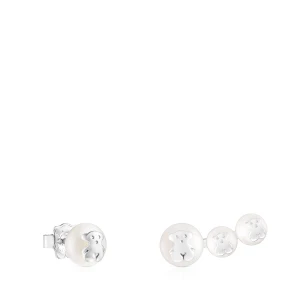 Kolczyki Srebrne Z Perłą Icon Pearl - Tous Rozmiar