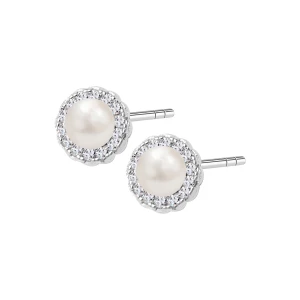 Kolczyki srebrne z perłami Biżuteria YES