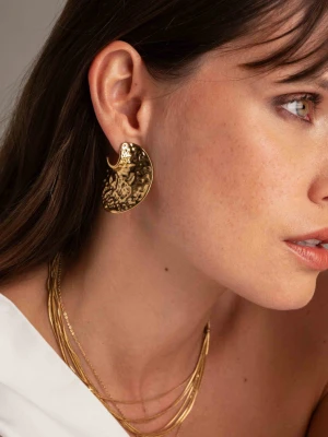 Kolczyki Stal Nierdzewna z Efektem Falowania i Młotkowania - Phila Bohm Paris