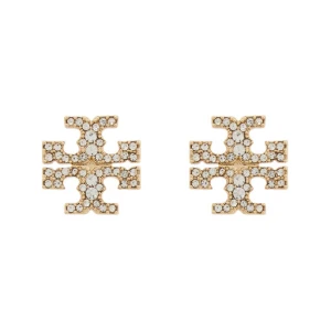 Kolczyki Tory Burch Kira Pave Stud 158535 Złoty