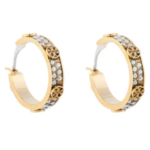 Kolczyki Tory Burch Small Miller Stud Hoop 153688 Złoty