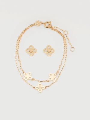 Kolczyki Tory Burch w kolorze złota